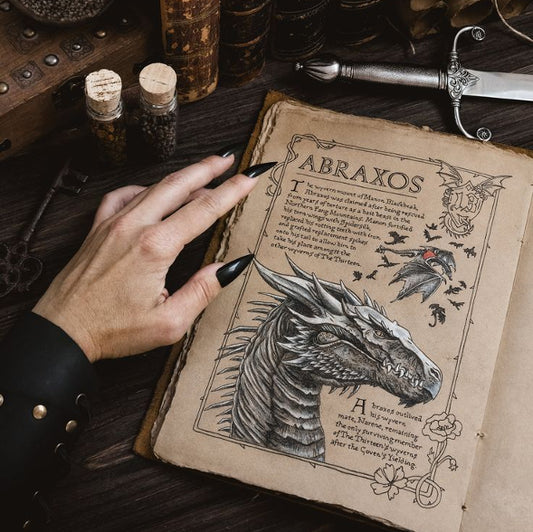 Grimoire With Dragon